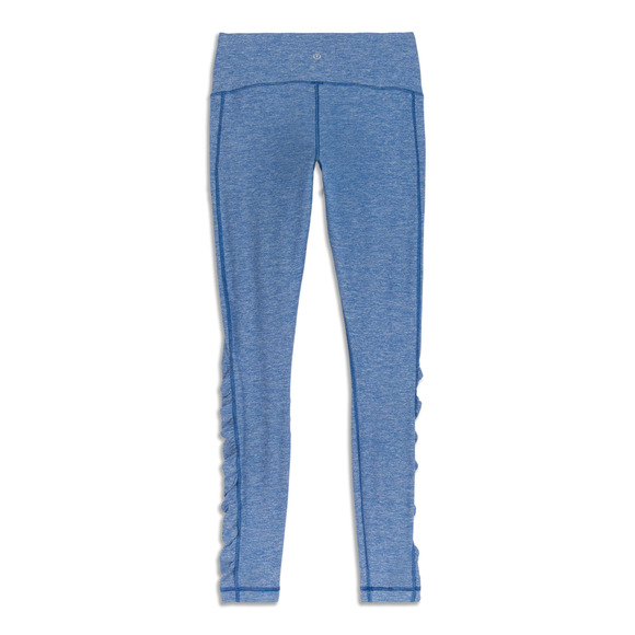 Lululemon Run Turn Around Tight Leggings Heathered Rugged Blue Size 6 - Picture 2 of 6